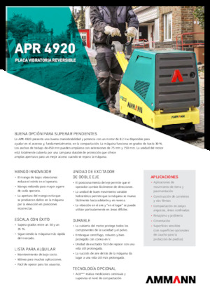 Piastre vibranti reversibili Ammann APR 4920