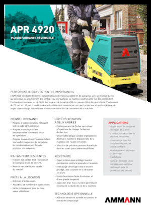 Piastre vibranti reversibili Ammann APR 4920