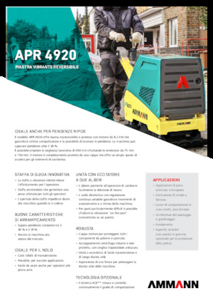 Piastre vibranti reversibili Ammann APR 4920