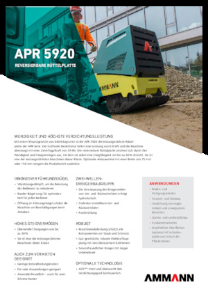 Piastre vibranti reversibili Ammann APR 5920