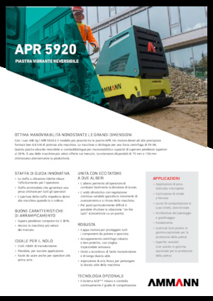Piastre vibranti reversibili Ammann APR 5920