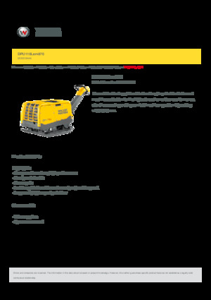 Piastre vibranti reversibili Wacker Neuson DPU110 Lem 870