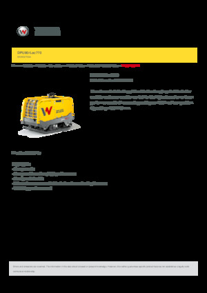 Piastre vibranti reversibili Wacker Neuson DPU80r Lec 770