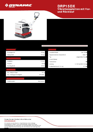 Piastre vibranti reversibili Dynapac DRP15DX