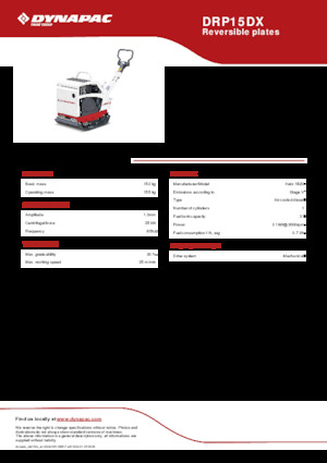 Piastre vibranti reversibili Dynapac DRP15DX