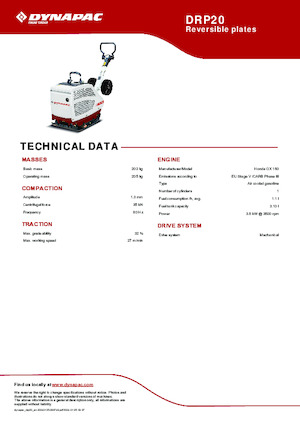 Piastre vibranti reversibili Dynapac DRP20