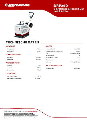 Piastre vibranti reversibili Dynapac DRP20D