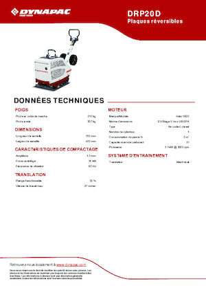 Piastre vibranti reversibili Dynapac DRP20D