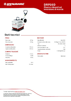 Piastre vibranti reversibili Dynapac DRP20D