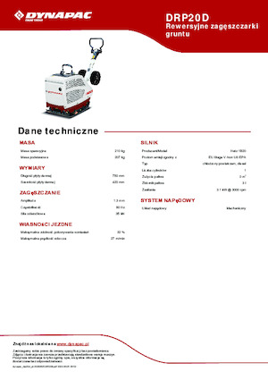 Piastre vibranti reversibili Dynapac DRP20D