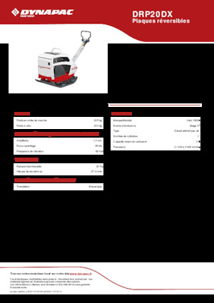 Piastre vibranti reversibili Dynapac DRP20DX