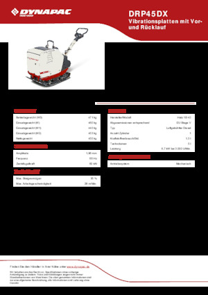 Piastre vibranti reversibili Dynapac DRP45DX