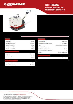 Piastre vibranti reversibili Dynapac DRP45DX