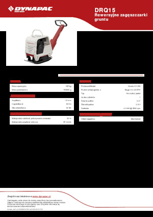 Piastre vibranti reversibili Dynapac DRQ15