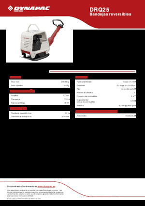 Piastre vibranti reversibili Dynapac DRQ25