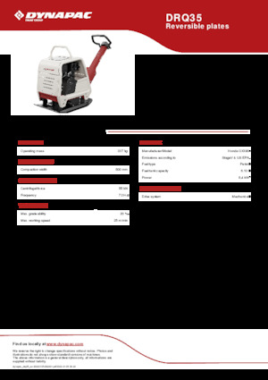 Piastre vibranti reversibili Dynapac DRQ35