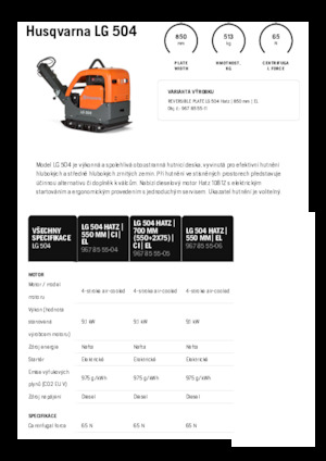 Piastre vibranti reversibili Husqvarna LG 504