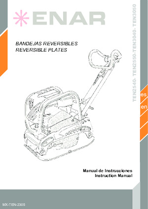 Piastre vibranti reversibili Enar TEN 3040DH