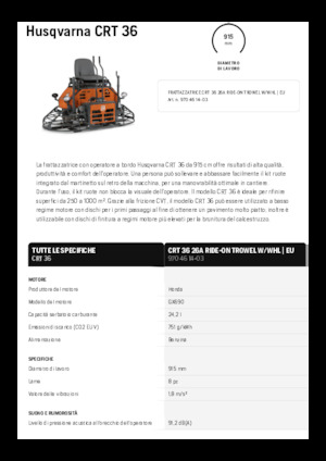 Levigatrici a rotazione doppia (con sedile) Husqvarna CRT 36