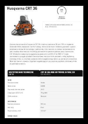 Levigatrici a rotazione doppia (con sedile) Husqvarna CRT 36