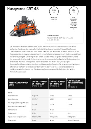 Levigatrici a rotazione doppia (con sedile) Husqvarna CRT 48