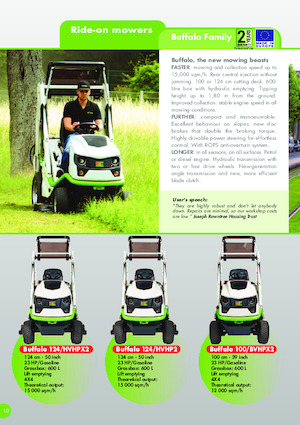 Trattorini tosaerba, Giardino e Giardinaggio Etesia BUFFALO 100 BPHP2