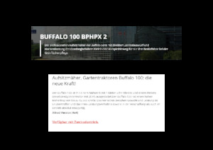 Trattorini tosaerba, Giardino e Giardinaggio Etesia BUFFALO 100 BPHPX2