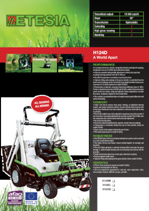 Trattorini tosaerba, Giardino e Giardinaggio Etesia HYDRO 124 DL