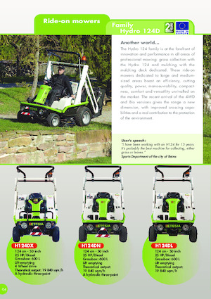 Trattorini tosaerba, Giardino e Giardinaggio Etesia HYDRO 124DX