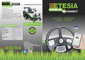 Trattorini tosaerba, Giardino e Giardinaggio Etesia HYDRO 80 E-CONNECT MKHP4