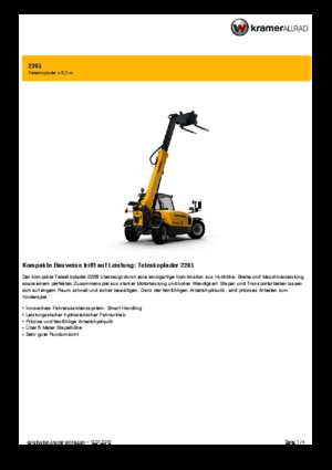 Sollevatori Telescopici Fissi Kramer 2205