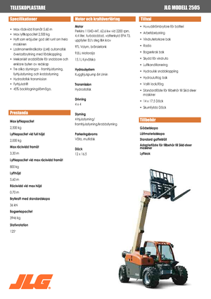 Sollevatori Telescopici Fissi JLG 2505