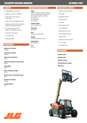 Sollevatori Telescopici Fissi JLG 2505