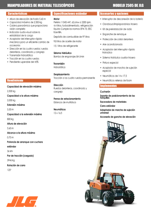 Sollevatori Telescopici Fissi JLG 2505