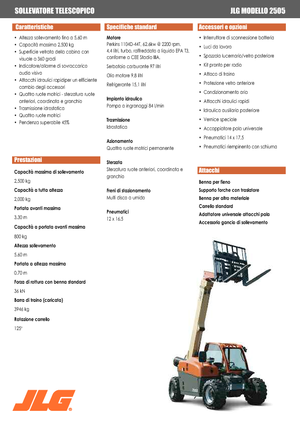 Sollevatori Telescopici Fissi JLG 2505