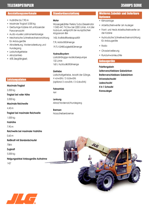 Sollevatori Telescopici Fissi JLG 3508 PS