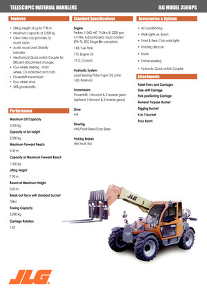 Sollevatori Telescopici Fissi JLG 3508 PS