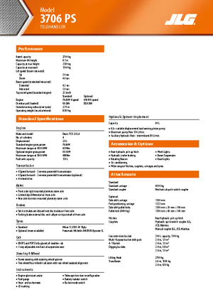 Sollevatori Telescopici Fissi JLG 3706 PS