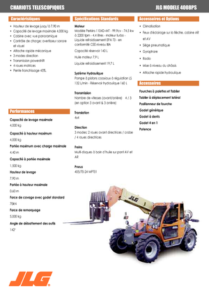 Sollevatori Telescopici Fissi JLG 4008 PS