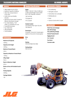 Sollevatori Telescopici Fissi JLG 4009 PS