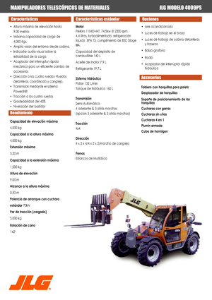 Sollevatori Telescopici Fissi JLG 4009 PS