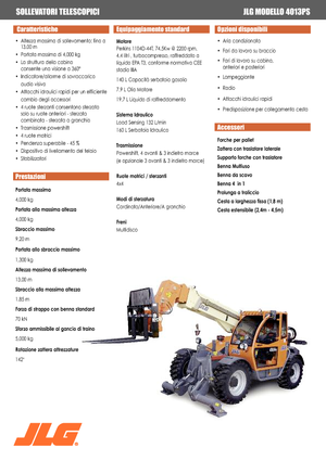 Sollevatori Telescopici Fissi JLG 4013 PS