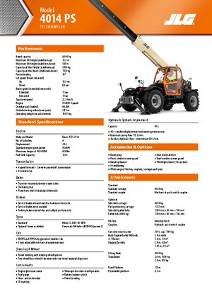 Sollevatori Telescopici Fissi JLG 4014 PS