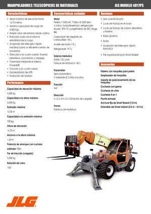 Sollevatori Telescopici Fissi JLG 4017 PS