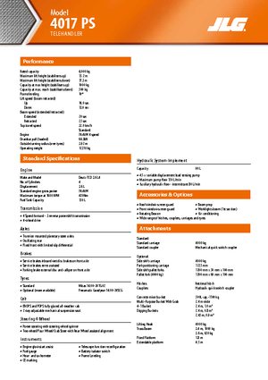 Sollevatori Telescopici Fissi JLG 4017 PS
