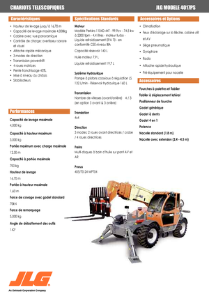 Sollevatori Telescopici Fissi JLG 4017 PS