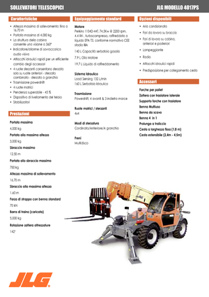 Sollevatori Telescopici Fissi JLG 4017 PS