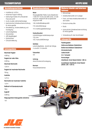 Sollevatori Telescopici Fissi JLG 4017 PS
