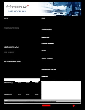 Telaio rigido Hino 2020 HINO 165 4x2