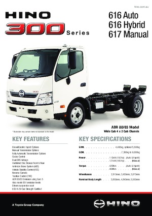 Telaio rigido Hino 300 616 HYBRID 4x2